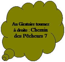 Penses: Au Giratoire tournez  droite : Chemin des Pcheurs 7
